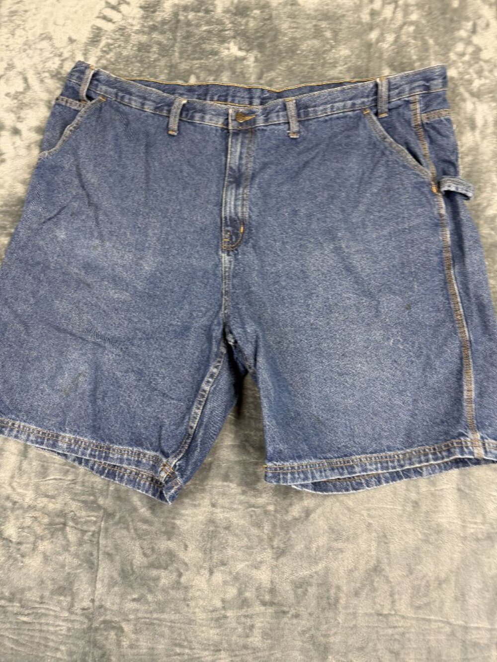 RK Brand Mens Denim Carpenter Shorts Size 50 Blue